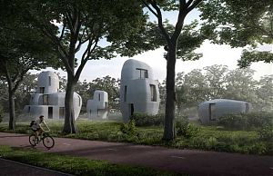 3D-печатные дома Endhoven технологического университета (Нидерланды)