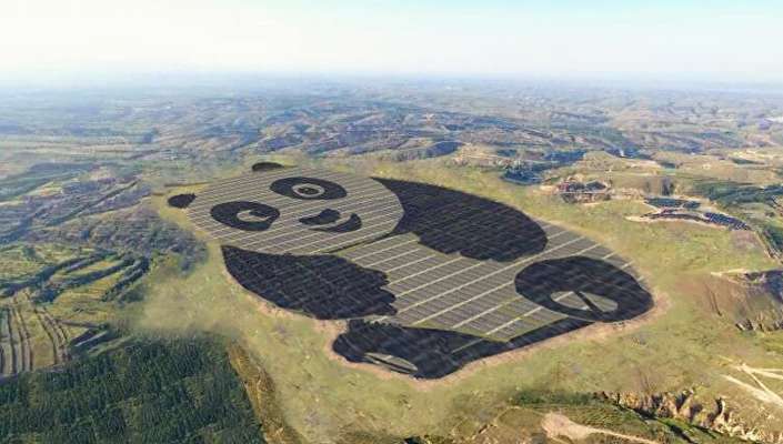 Солнечная электростанция в форме панды